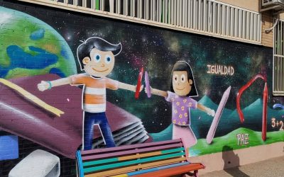 Mural de graffiti para la Violencia de Género